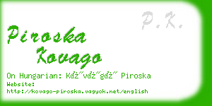 piroska kovago business card